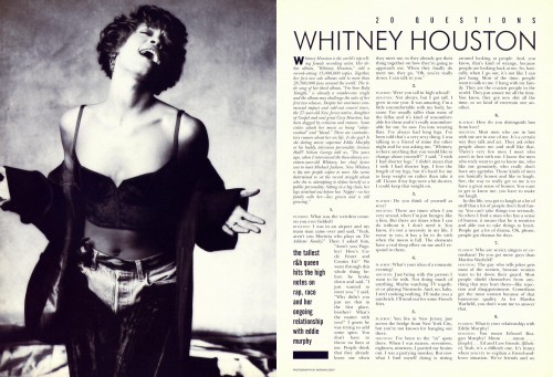 20 Questions: Whitney Houston